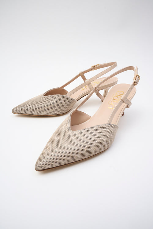 Elata Slingback Beige Donna - 2