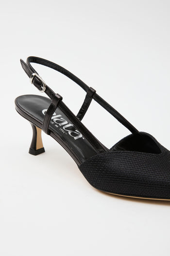 Elata Slingback Nero Donna - 4