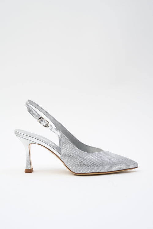 Elata Slingback Argento Donna