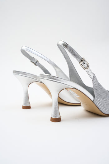 Elata Slingback Argento Donna - 4