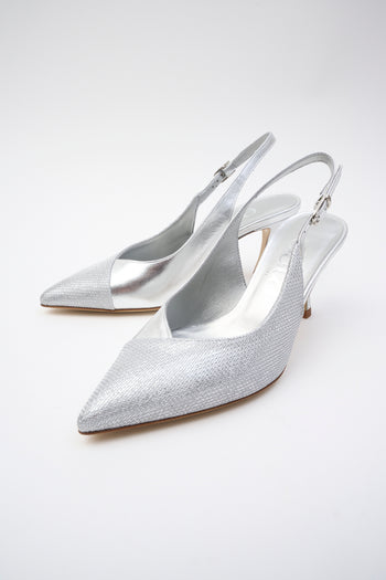 Elata Slingback Argento Donna - 5