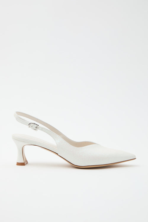 Elata Slingback Bianco Donna