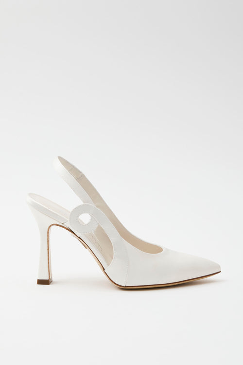 Elata Slingback Bianco Donna