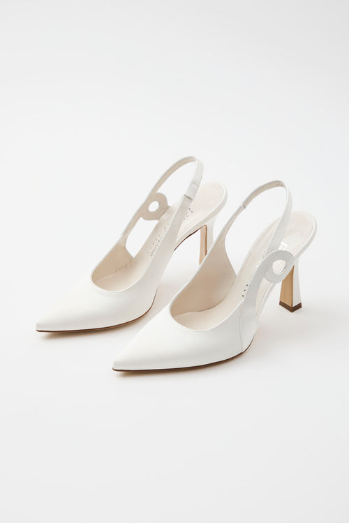 Elata Slingback Bianco Donna - 2