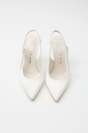Elata Slingback Bianco Donna - 3