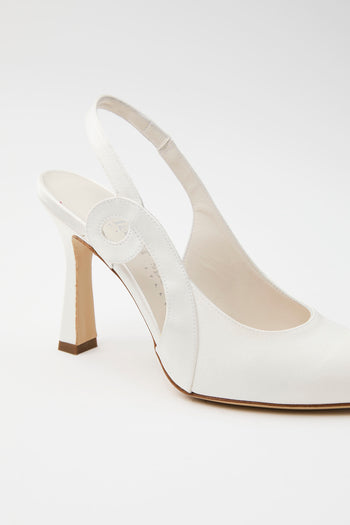 Elata Slingback Bianco Donna - 4