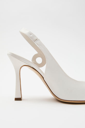 Elata Slingback Bianco Donna - 5