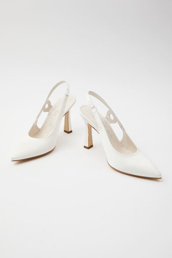 Elata Slingback Bianco Donna - 7