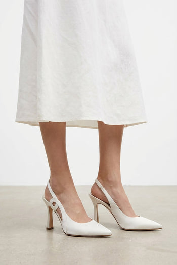 Elata Slingback Bianco Donna - 9