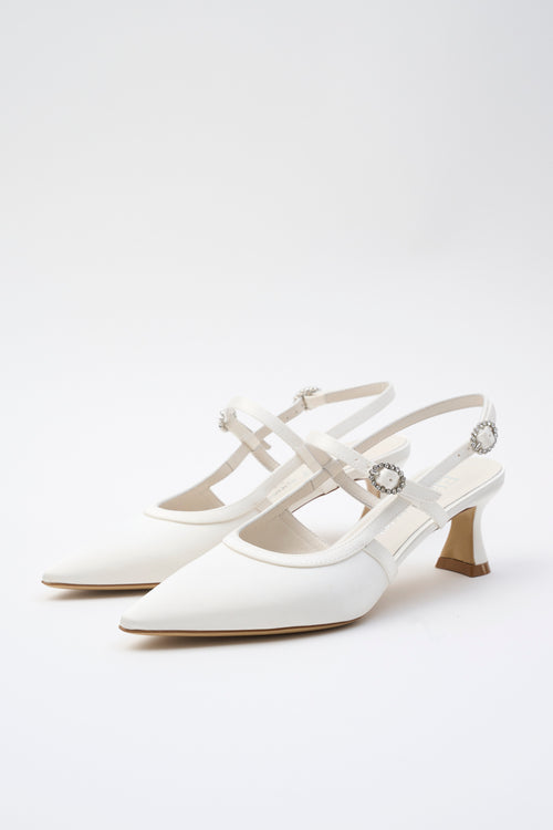 Elata Slingback Bianco Donna - 2