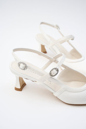 Elata Slingback Bianco Donna - 3
