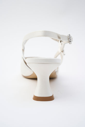 Elata Slingback Bianco Donna - 5