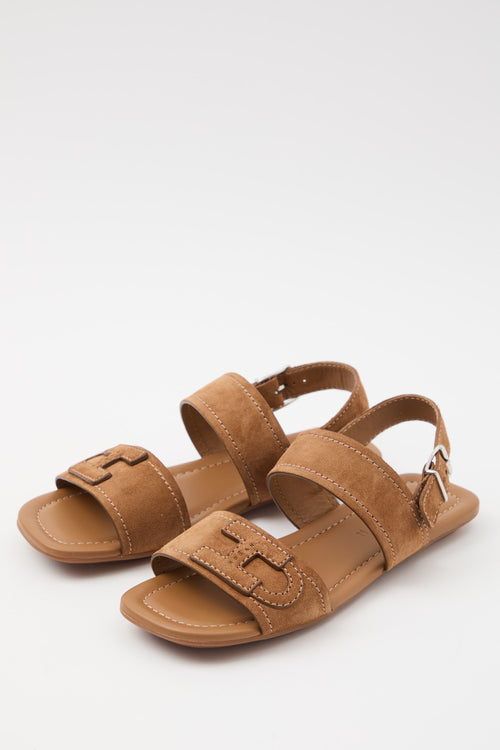 Hogan Sandalo Marrone Chiaro Donna - 2