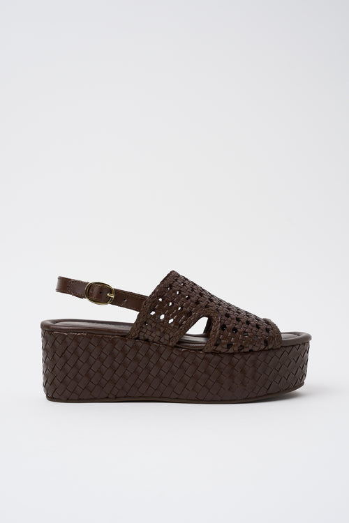 Massimo Santini X Tre Emme Zeppa Brown Donna