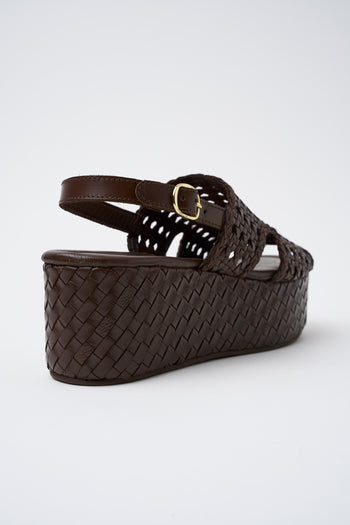 Massimo Santini X Tre Emme Zeppa Brown Donna - 4