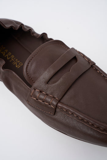 Massimo Santini X Tre Emme Mocassino Dk Brown Donna - 3