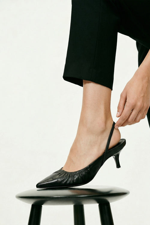Massimo Santini X Tre Emme Slingback Black Donna