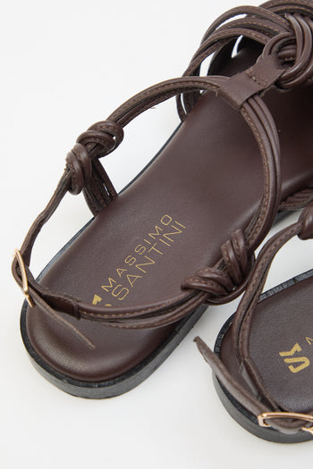 Massimo Santini X Tre Emme Sandalo Dk Brown Donna - 6
