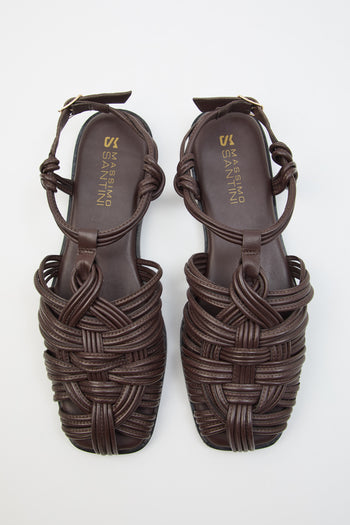 Massimo Santini X Tre Emme Sandalo Dk Brown Donna - 7
