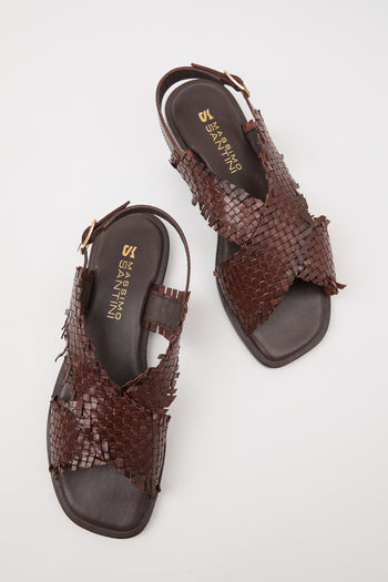 Massimo Santini X Tre Emme Sandalo Brown Donna - 7