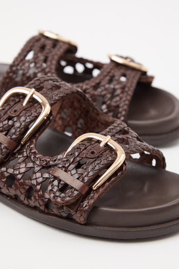 Massimo Santini X Tre Emme Ciabatta Brown Donna - 3