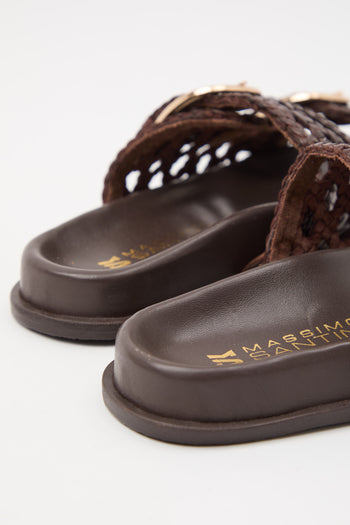 Massimo Santini X Tre Emme Ciabatta Brown Donna - 4