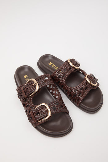 Massimo Santini X Tre Emme Ciabatta Brown Donna - 7