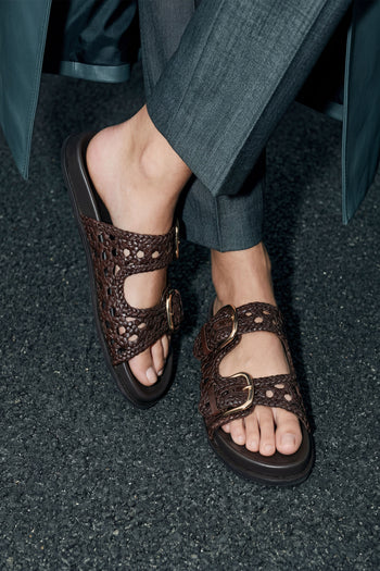 Massimo Santini X Tre Emme Ciabatta Brown Donna - 9