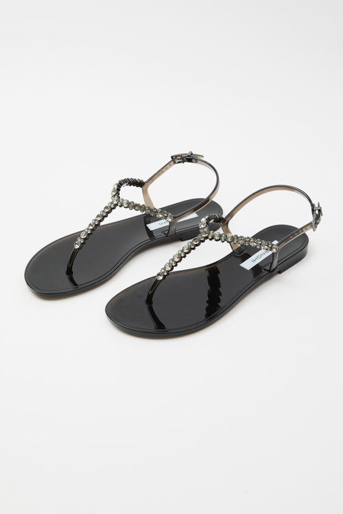 Menghi Infradito Black Donna - 2