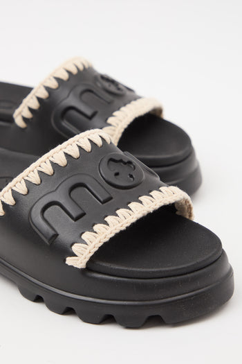 Mou Ciabatta Black/white Donna - 3