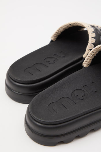 Mou Ciabatta Black/white Donna - 5