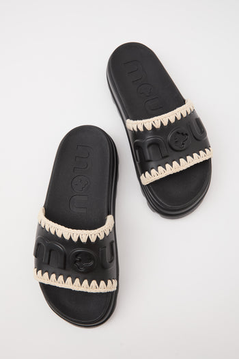 Mou Ciabatta Black/white Donna - 7