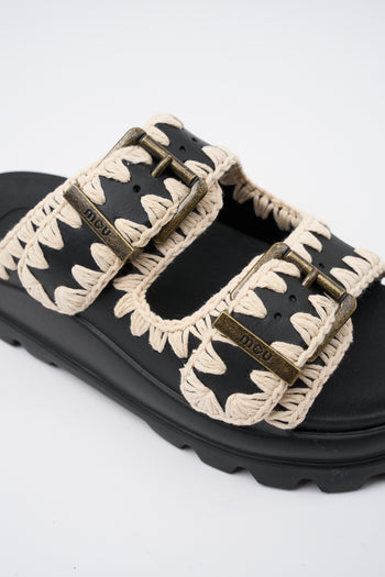 Mou Ciabatta Black/white Donna - 4