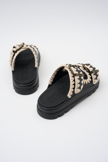 Mou Ciabatta Black/white Donna - 5