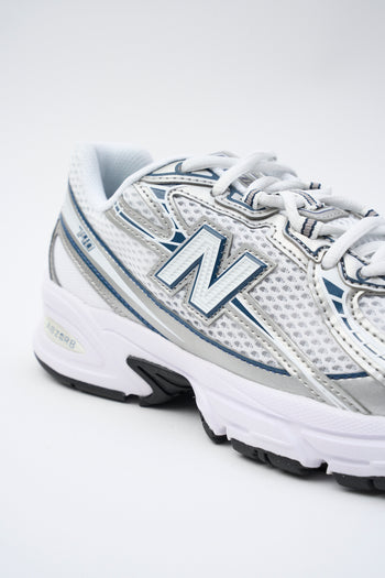 New Balance Sneaker White/silver/navy Donna - 5