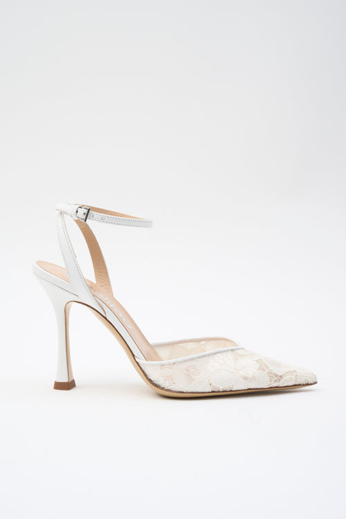 Ninalilou Slingback Bianco Donna