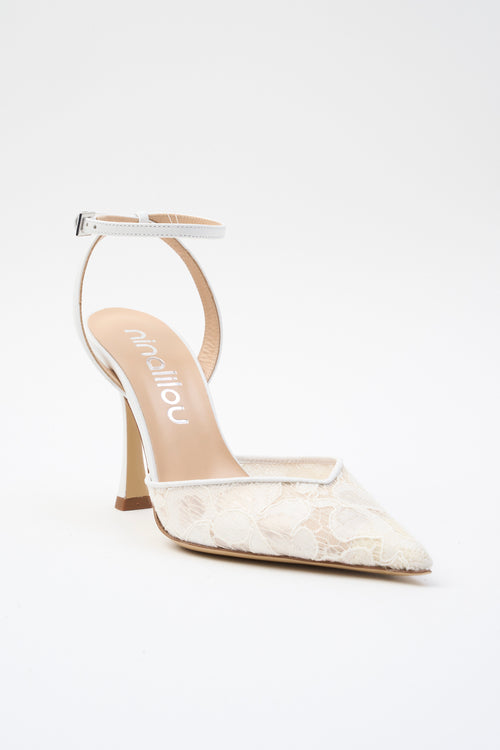 Ninalilou Slingback Bianco Donna - 2