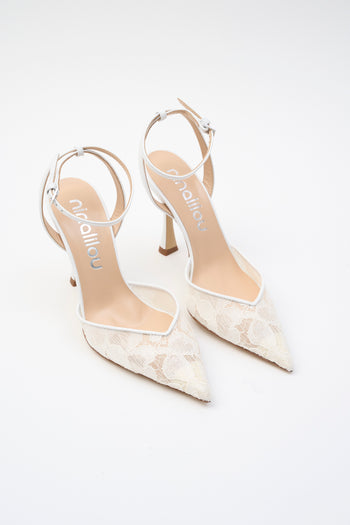 Ninalilou Slingback Bianco Donna - 5
