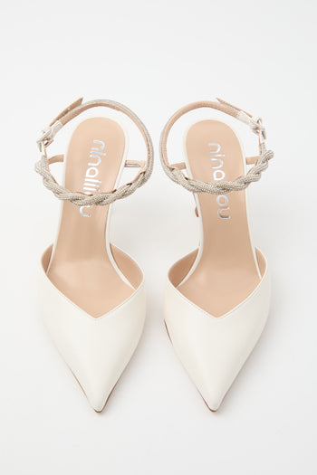 Ninalilou Slingback Avorio Donna - 4
