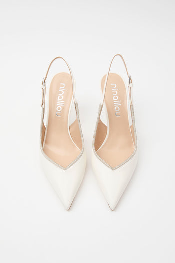 Ninalilou Slingback Avorio Donna - 4