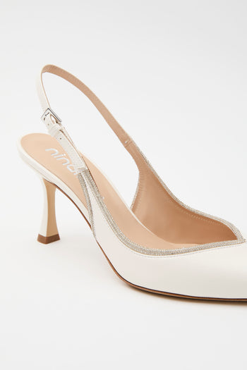 Ninalilou Slingback Avorio Donna - 5