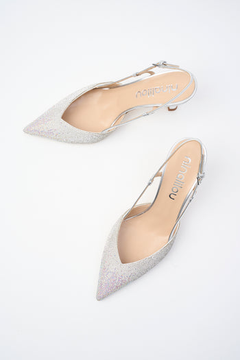 Ninalilou Slingback Argento Donna - 5