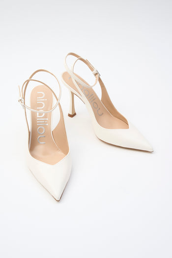Ninalilou Slingback Avorio Donna - 5