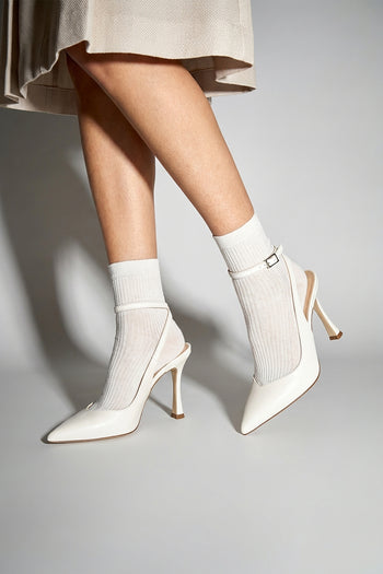 Ninalilou Slingback Avorio Donna - 7