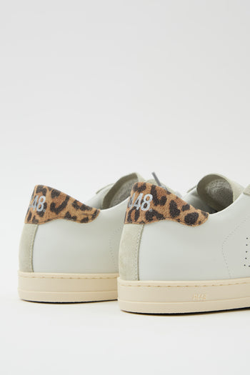 P448 Sneaker White/leopard Donna - 4