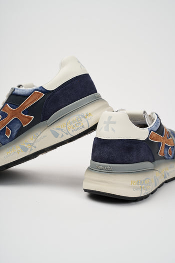 Premiata Sneaker Blu/grigio/arancio Uomo - 4