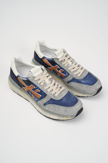Premiata Sneaker Blu/grigio/arancio Uomo - 5