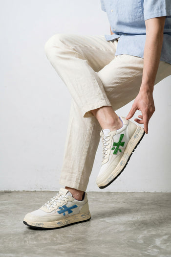 Premiata Sneaker Bianco/blu Uomo - 9