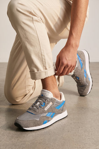 Reebok Sneaker Still Grey/virtual Blue Uomo - 9