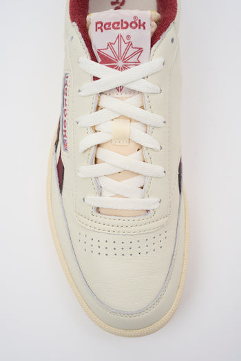 Reebok Sneaker Paper White/classic Burgundy Uomo - 3